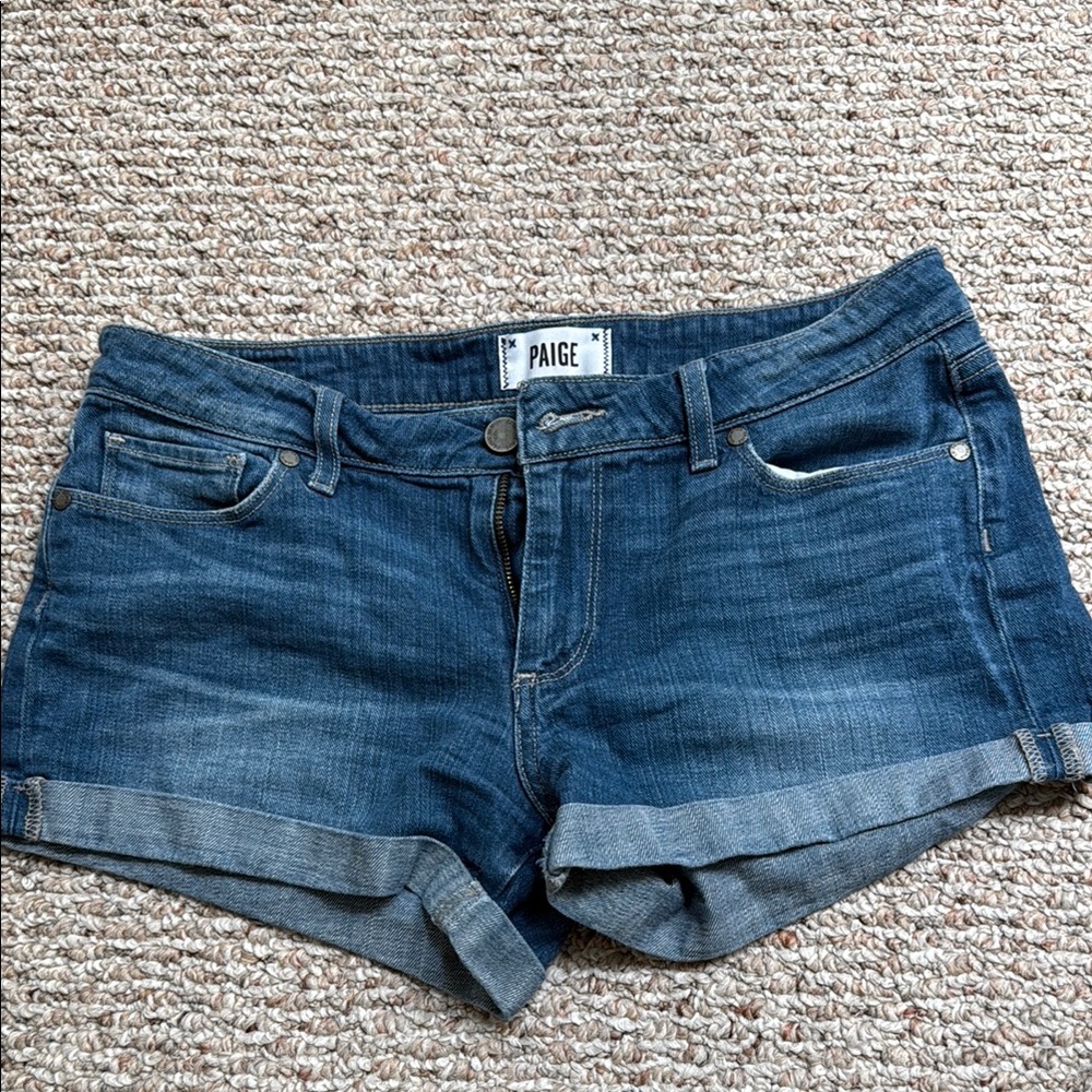 PAIGE Classic Blue Denim Shorts